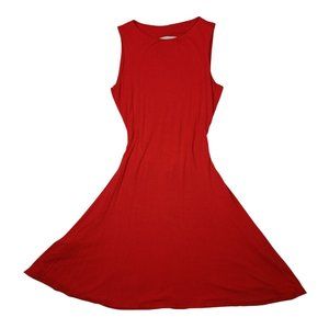 Lulus Red Back Cut Out Fit and Flare Sleeveless Dress XS